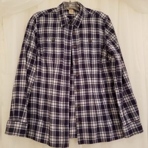 Duluth Breast Pocket Navy Plaid Flannel